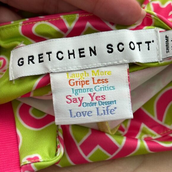 Gretchen Scott Pull On Jersey Skippy Skort Skirt Active Piazza Lime Pink C208 - Picture 8 of 10